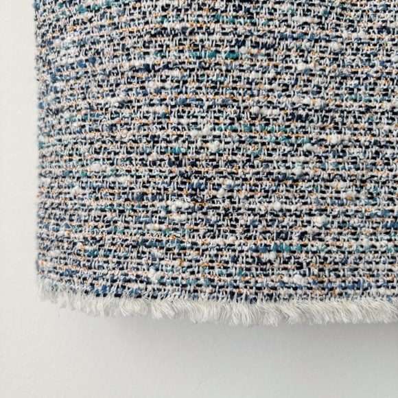 Theory Betty 2R Comprised Tweed Boucle Sheath Dress Sz 0 Blue - Picture 4 of 11